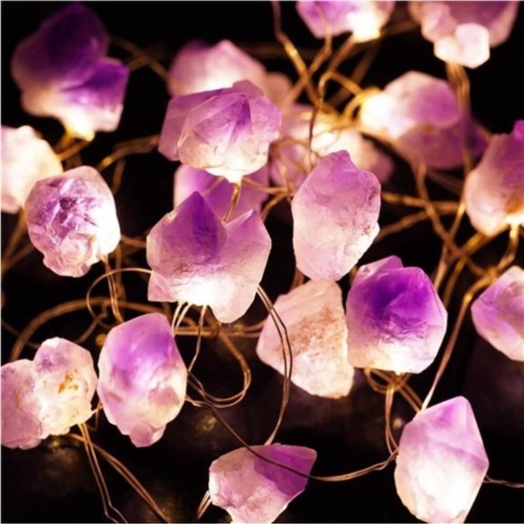 Decorative Lights Plus Amethyst LED String Lights Battery Operated with Remote - Picture 2 of 6